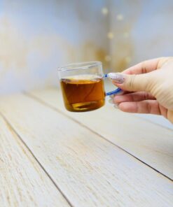 شات قهوه پیرکس ساده دسته رنگی بزرگ کد 2937