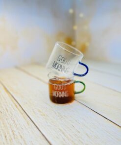 شات اسپرسو پیرکس GOOD MORNING دسته رنگی بزرگ کد 2938