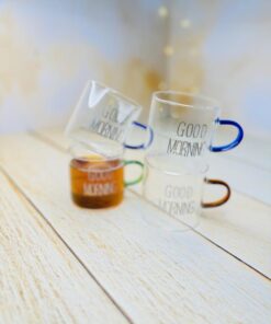 شات اسپرسو پیرکس GOOD MORNING دسته رنگی بزرگ کد 2938