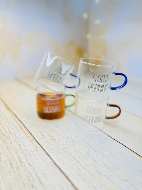 شات اسپرسو پیرکس GOOD MORNING دسته رنگی بزرگ کد 2938