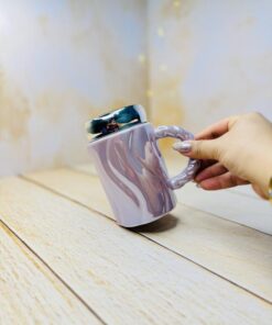 ماگ در پیچی آینه دار هولوگرامی بدنه موج دار کد 2944