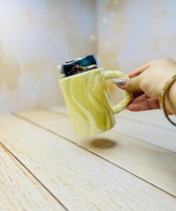 ماگ در پیچی آینه دار هولوگرامی بدنه موج دار کد 2944