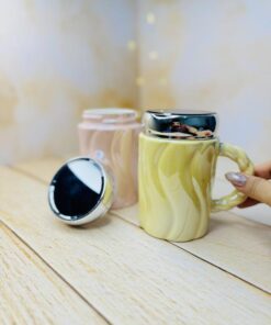 ماگ در پیچی آینه دار هولوگرامی بدنه موج دار کد 2944