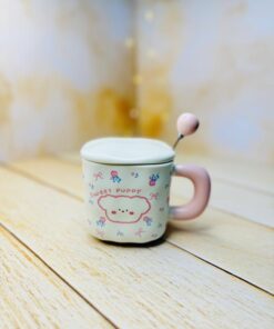 ماگ فانتزی سرامیکی مربعی SWEET طرح مینیمال کد 2945