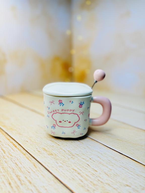 ماگ فانتزی سرامیکی مربعی SWEET طرح مینیمال کد 2945