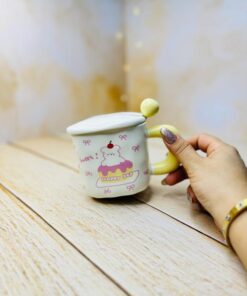 ماگ فانتزی سرامیکی مربعی SWEET طرح مینیمال کد 2945