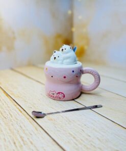 ماگ فانتزی در برجسته سرامیکی خانواده خرسی DONUTS کد2946