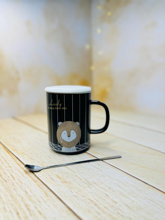 ماگ سرامیکی طرح خطی سه بعدی حیوانات جنگل کد 2947