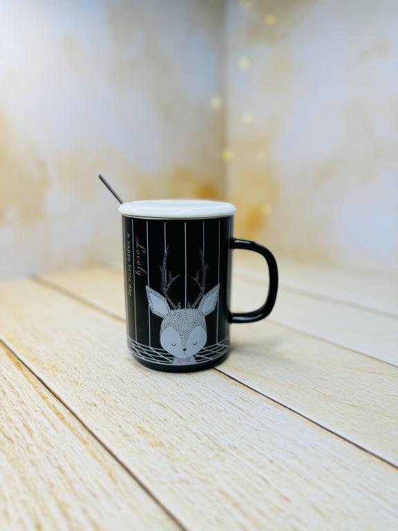 ماگ سرامیکی طرح خطی سه بعدی حیوانات جنگل کد 2947