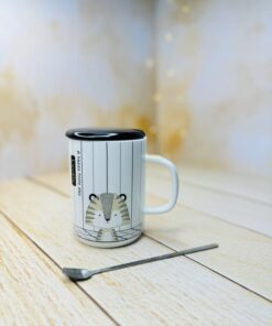 ماگ سرامیکی طرح خطی سه بعدی حیوانات جنگل کد 2947