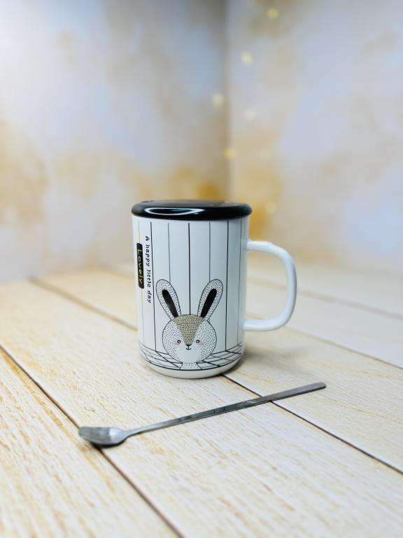 ماگ سرامیکی طرح خطی سه بعدی حیوانات جنگل کد 2947