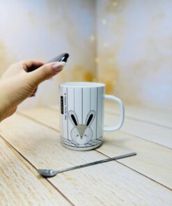 ماگ سرامیکی طرح خطی سه بعدی حیوانات جنگل کد 2947