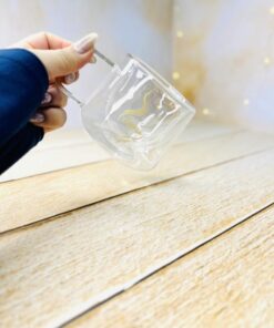 فنجان دسته دار پیرکس دو جداره coffeeکد 2949