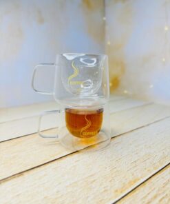 فنجان دسته دار پیرکس دو جداره coffeeکد 2949