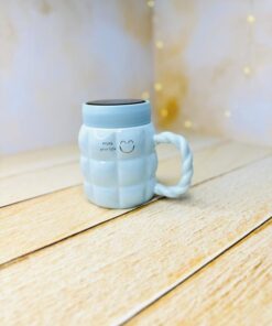 ماگ در پیچی سرامیکی پاستیلی آینه دار لبخند کد 2951