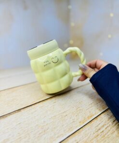 ماگ در پیچی سرامیکی پاستیلی آینه دار لبخند کد 2951