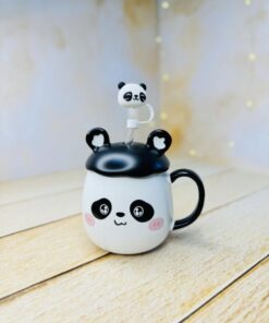 ماگ فانتزی پاندا کیوت درب گوش دار نی دار کد 2952