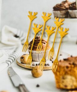 قاشق چنگال فانتزی استیل طرح گوزن کد 3005