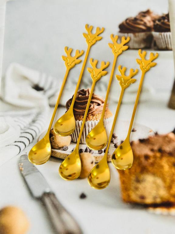 قاشق چنگال فانتزی استیل طرح گوزن کد 3005