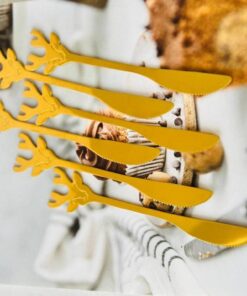 قاشق چنگال فانتزی استیل طرح گوزن کد 3005