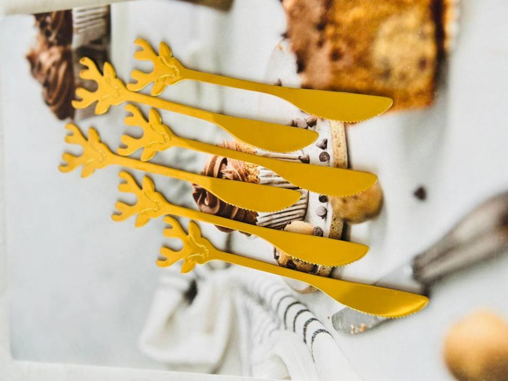 قاشق چنگال فانتزی استیل طرح گوزن کد 3005