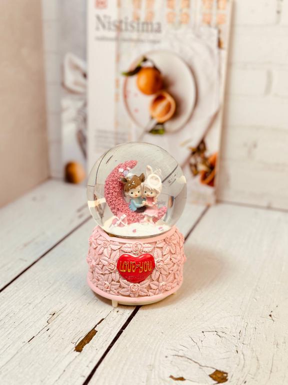 گوی موزیکال فانتزی پمپی طرح دختر و پسر LOVEکد 2976