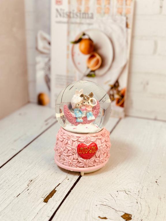 گوی موزیکال فانتزی پمپی طرح دختر و پسر LOVEکد 2976