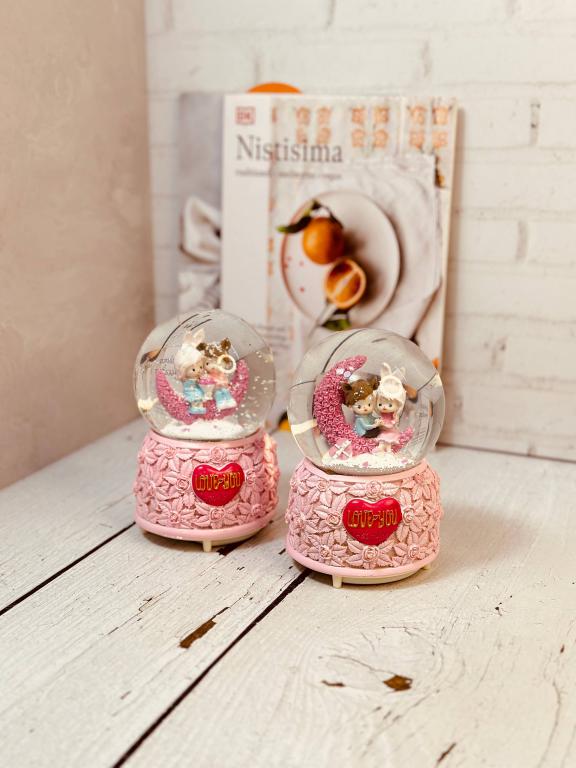 گوی موزیکال فانتزی پمپی طرح دختر و پسر LOVEکد 2976