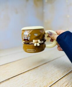 ماگ فانتزی سرامیکی طرح خرس تدی کش دار کد 2961