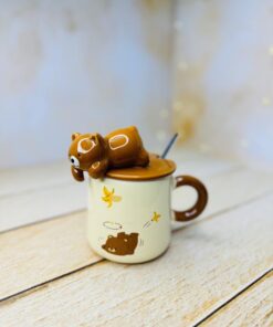 ماگ فانتزی خرس قهوه ای تنبل کد 2962