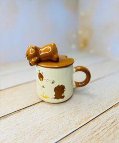 ماگ فانتزی خرس قهوه ای تنبل کد 2962