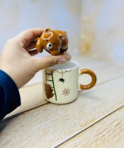 ماگ فانتزی خرس قهوه ای تنبل کد 2962