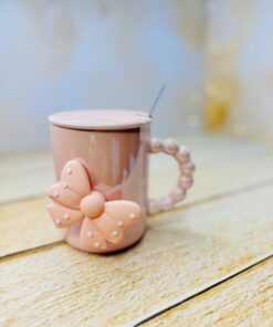 ماگ سرامیکی هولوگرامی دسته توپی پاپیون دار کد 2967