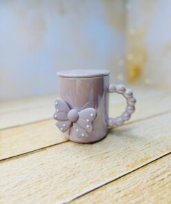 ماگ سرامیکی هولوگرامی دسته توپی پاپیون دار کد 2967