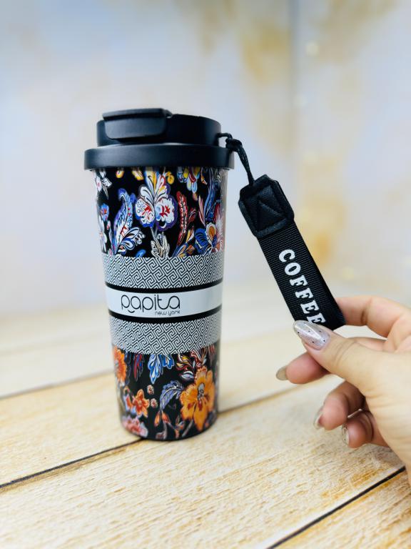 تراول ماگ دوحالته طرح گل دار PAPITA کد 2969