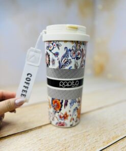 تراول ماگ دوحالته طرح گل دار PAPITA کد 2969