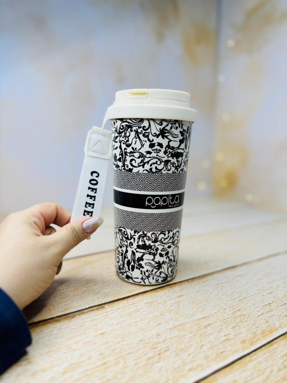 تراول ماگ دوحالته طرح گل دار PAPITA کد 2969