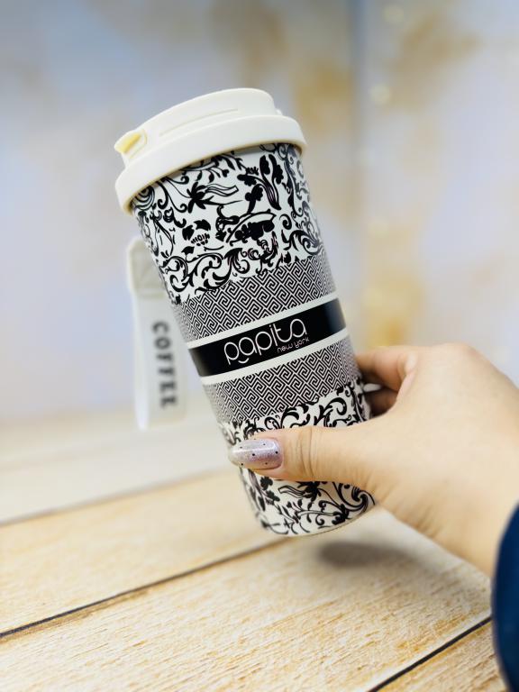 تراول ماگ دوحالته طرح گل دار PAPITA کد 2969