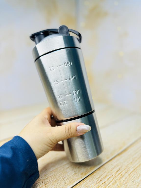 شیکر استیل باشگاهی دوتیکه 600 میل مندرج کد 2972