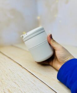 مینی تراول ماگ فانتزی دورچرمی استیل کد 2993