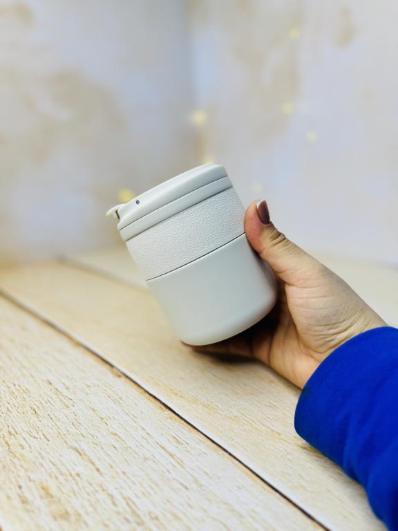 مینی تراول ماگ فانتزی دورچرمی استیل کد 2993