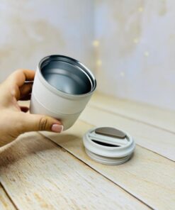 مینی تراول ماگ فانتزی دورچرمی استیل کد 2993