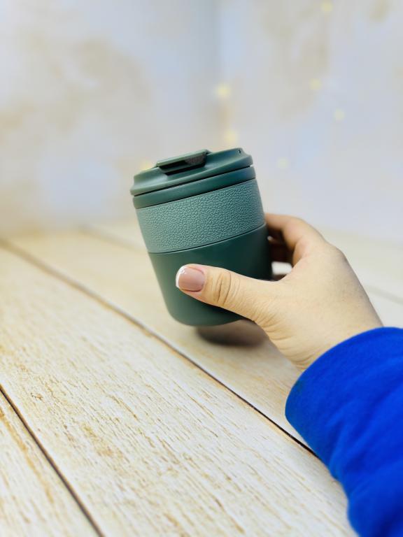 مینی تراول ماگ فانتزی دورچرمی استیل کد 2993