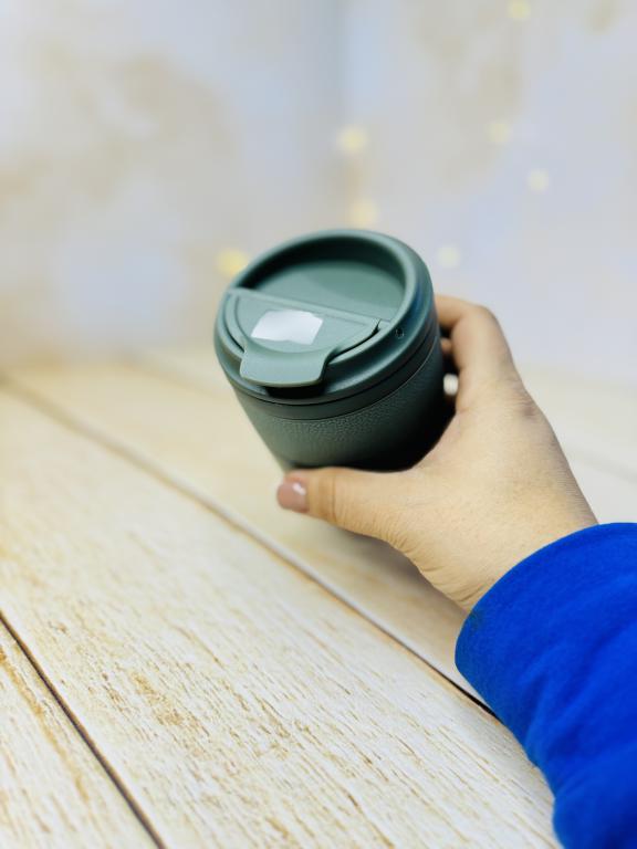 مینی تراول ماگ فانتزی دورچرمی استیل کد 2993