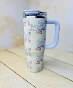 تامبلر تراول ماگ دوحالته گلدار دسته بغل 900 میل سیتارایوری SITARAYURI کد2992