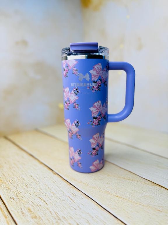 تامبلر تراول ماگ دوحالته گلدار دسته بغل 900 میل سیتارایوری SITARAYURI کد2992