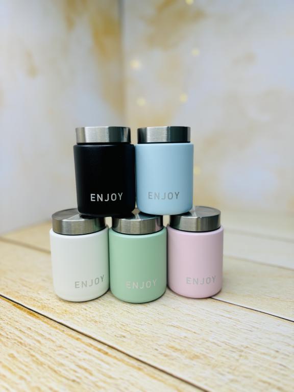 مینی فلاسک قهوه رنگ مات استیل برند ENJOY حجم 90 میل کد 2999