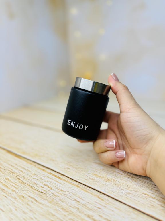 مینی فلاسک قهوه رنگ مات استیل برند ENJOY حجم 90 میل کد 2999