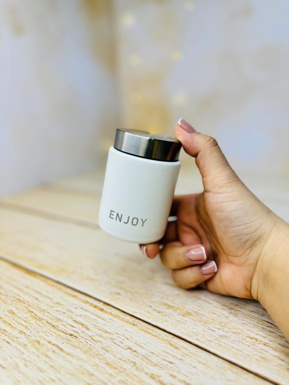 مینی فلاسک قهوه رنگ مات استیل برند ENJOY حجم 90 میل کد 2999