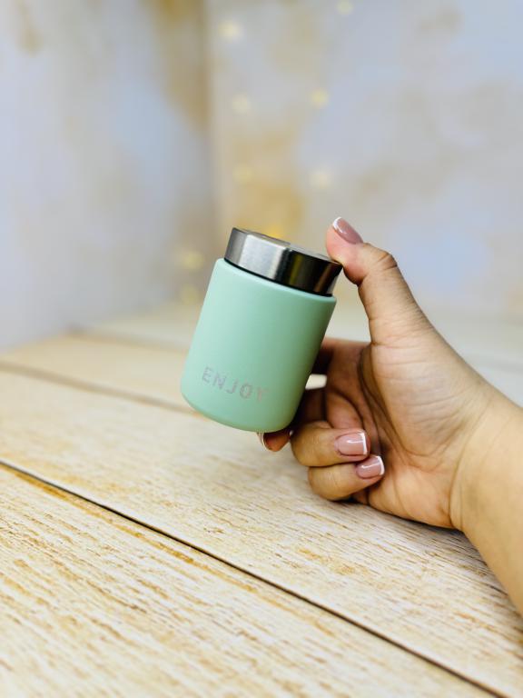 مینی فلاسک قهوه رنگ مات استیل برند ENJOY حجم 90 میل کد 2999